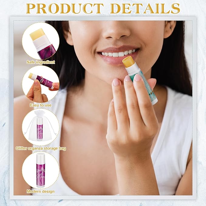 50 Sets Inspirational Lip Balm Gifts