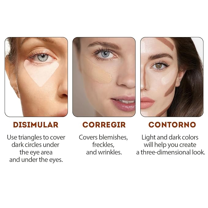 Liquid Concealer Stick Makeup, Hydrating and Lightweight for DEEP BRONZE