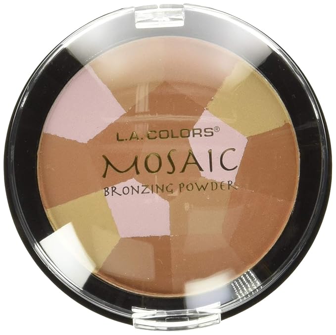 L.A. Colors Mosaic Bronzer/Blush Compact, Golden Bronze, 0.09