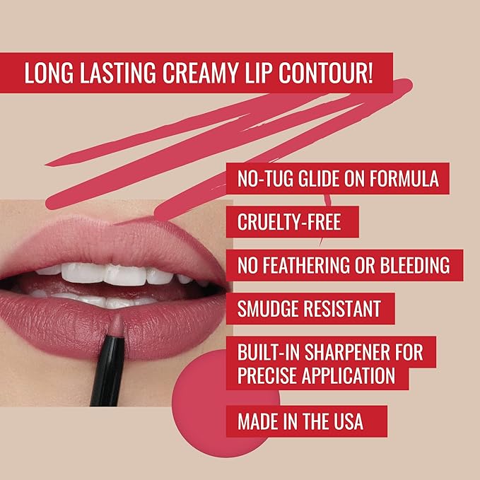 Runway Rogue Designer Liner Lip Pencil, Matte Muted-Raspberry Lip