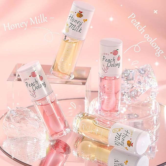 2Pcs Crystal Jelly Lip Oil Big Oil,