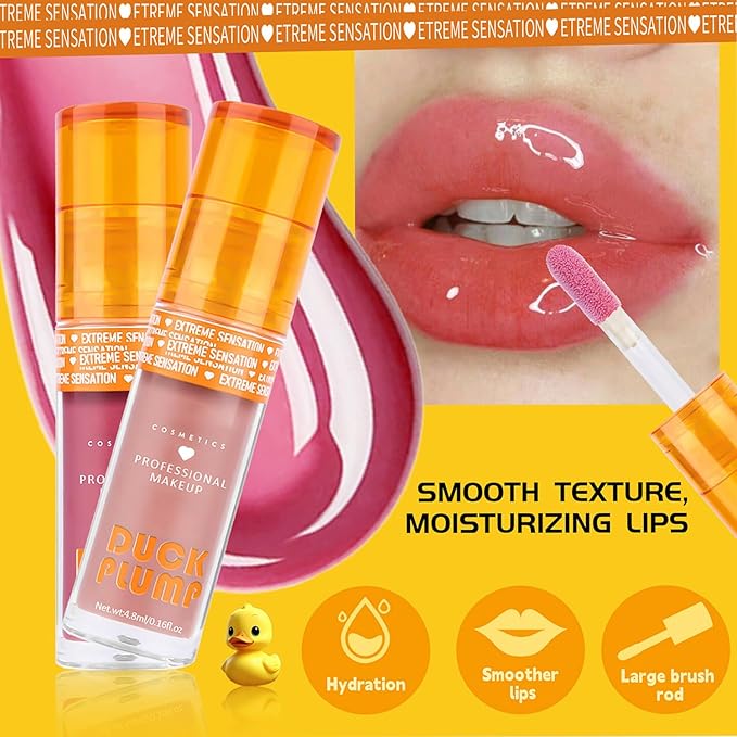 Super Lustrous Lip Oil, Non-Sticky, Hydrating, Hypoallergenic, Waterproof, High Shine Finish (03# Honey Nude)
