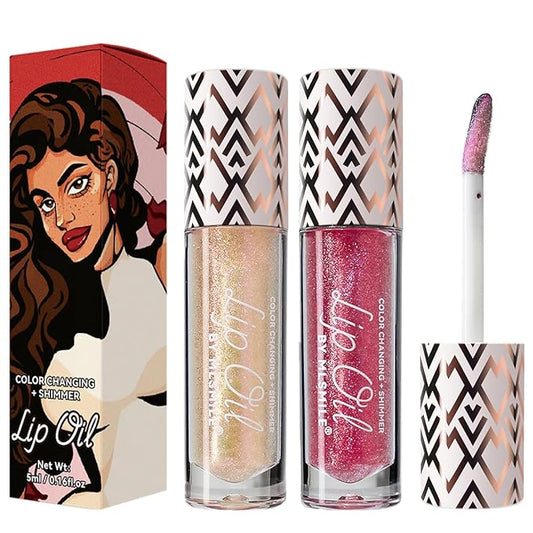 2 Colors Boss Up Color Changing Lip Oil,
