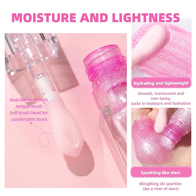 Sulily 2 PCS Magic Color Changing Lip Oil,