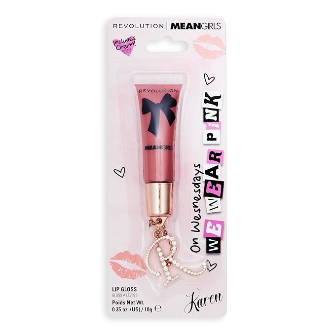 Revolution Beauty, Mean Girls x Revolution Karen Smith Lip Gloss, High-Shine Sweetly-Scented Gloss, Vegan & Cruelty-Free, Pink Cherry, 0.35 oz