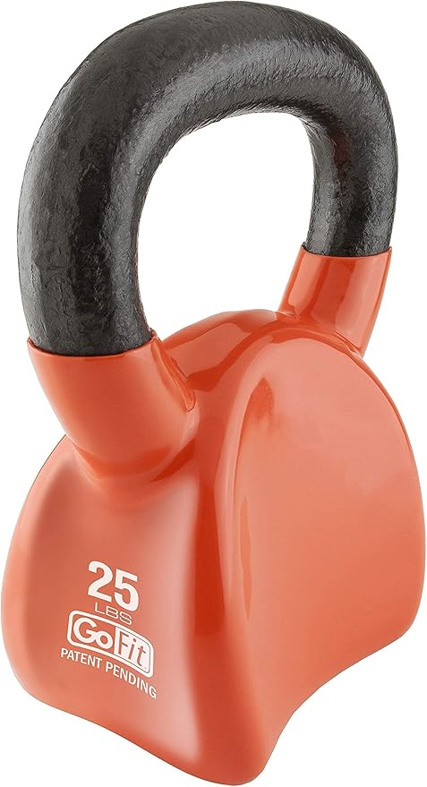 GoFit Premium Vinyl Dipped Kettle Bell with Introductory