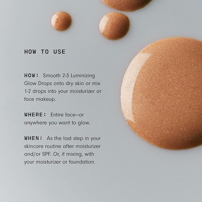 Versed Mood Lighting Luminizing Glow Drops, Sheer Golden - Liquid Highlight & Bronzing Drops with Illuminating Light-Reflecting Pigments - Antioxidants & Hydrating Hyaluronic Acid - Vegan (1 fl oz)