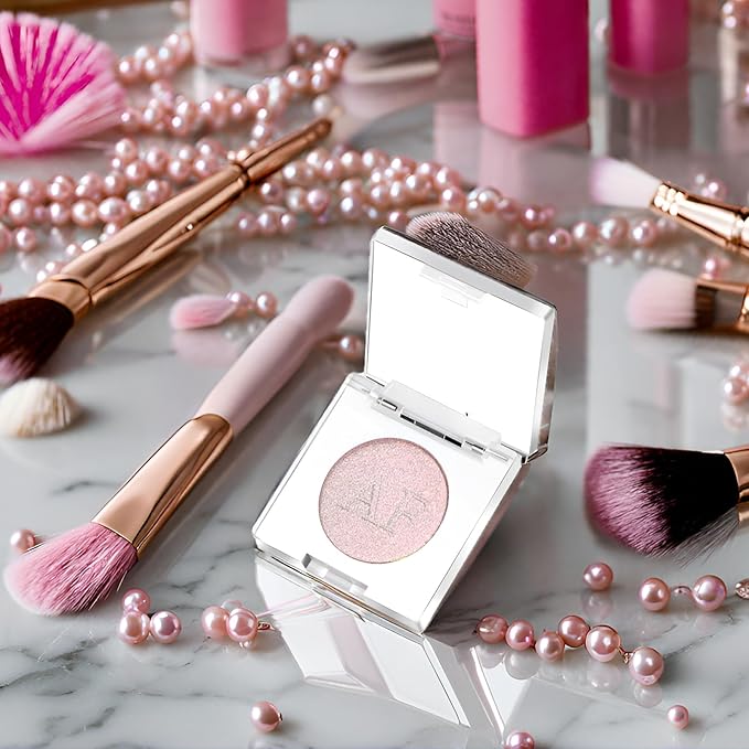 Pink Gold Highlighter Makeup Powder, Duochrome Radiant Shimmer Skin, 01