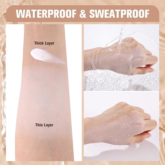 UCANBE White Liquid Foundation with Brush, Skincare Serum fl. oz.