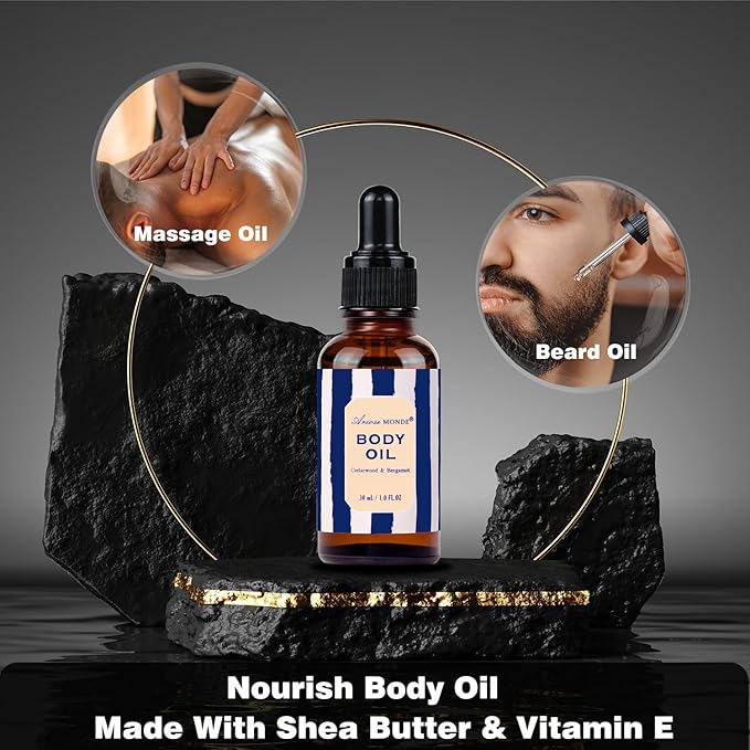 Valentines Day Gifts for Men, Bath and Body Gift Sets for Men with 10 Pcs Cedar & Bergamot Spa Gifts for Men, Bath Sets Includes Shower Gel, Bubble Bath, Body Mist. Perfect Father's Day Gifts for Men