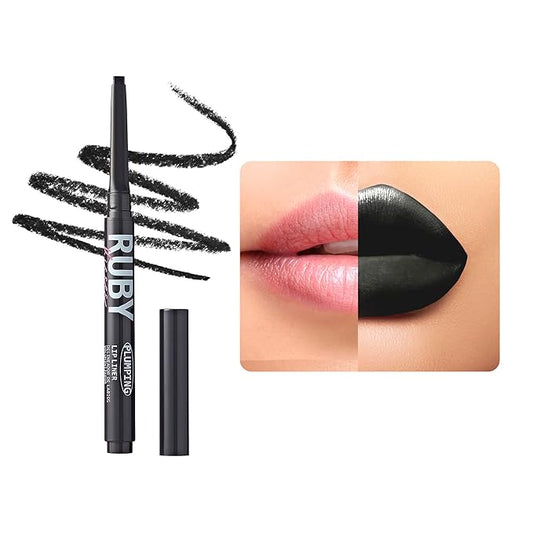 Ruby Kisses Plumping Effect Lip Liner, Semi Matte, Smudge Proof, High Pigment, Medium to Full Coverage Makeup, Precise Tip, Bold Color Lip Plumper