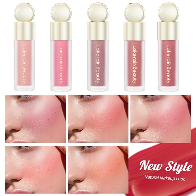 Liquid Blush, Natural Matte Finish Looking, Dewy Cheek Red 04)