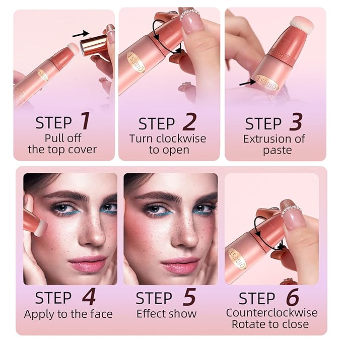 Liquid Blush Beauty Wand Matte Cream Blush Stick Plum Wine)