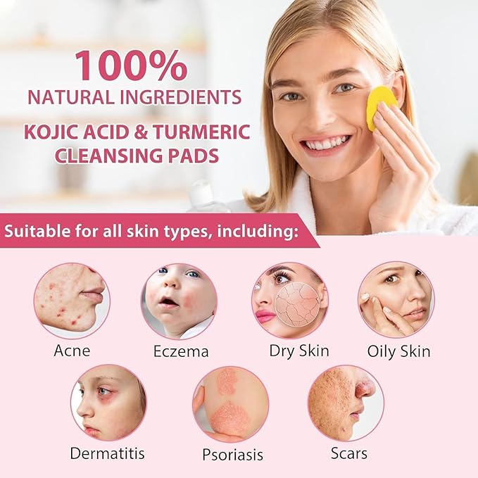 Turmeric kojic acid cleansing pads