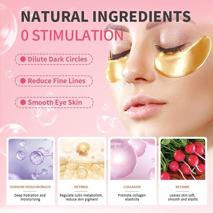 30 pairs 24k gold eye