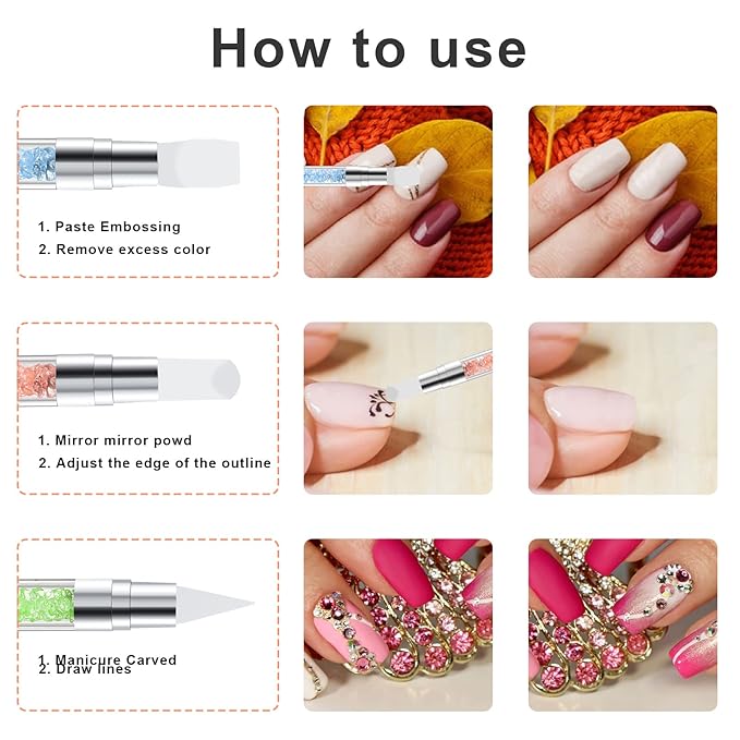 5 Pcs Nail Art Sculpture