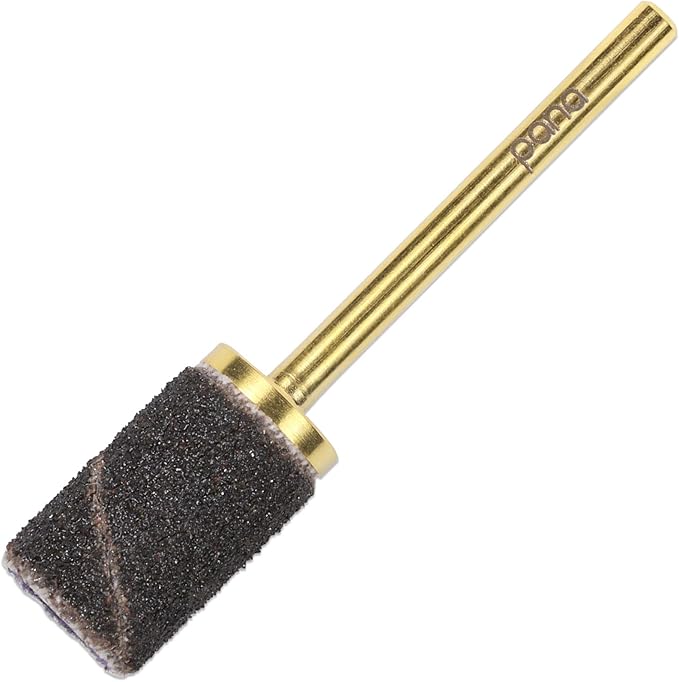 PANA 100 Pieces Nail Sanding Bands Professional Nail Manicure Great Fit for Nail Drill Bits for Acrylic Nails (120 Grit, Black)