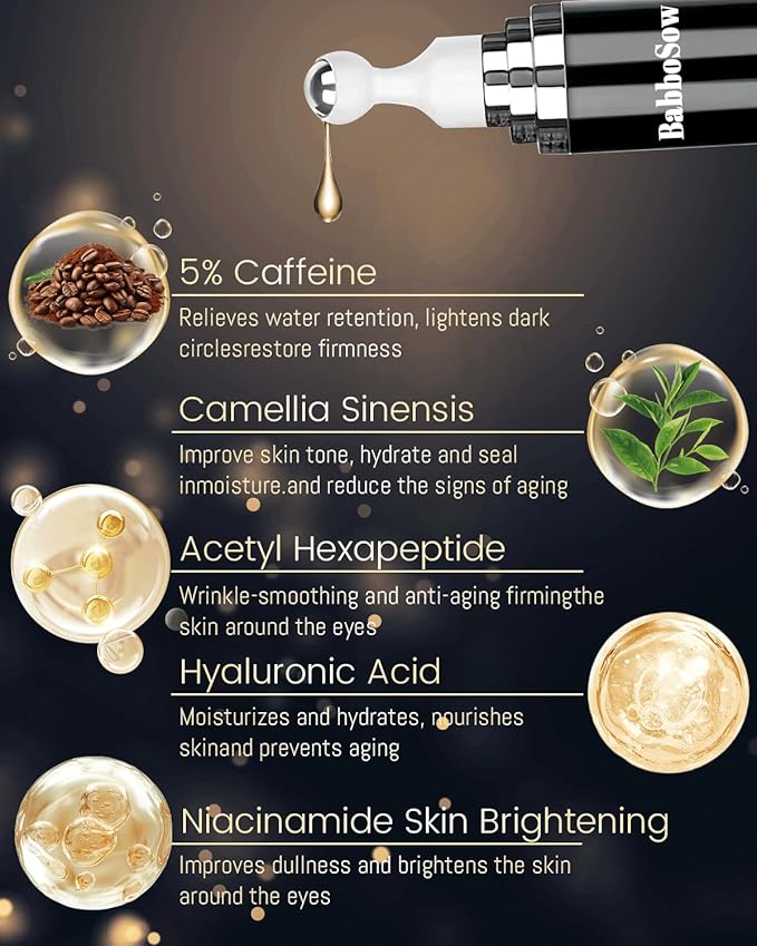 Caffeine eye cream and 24k