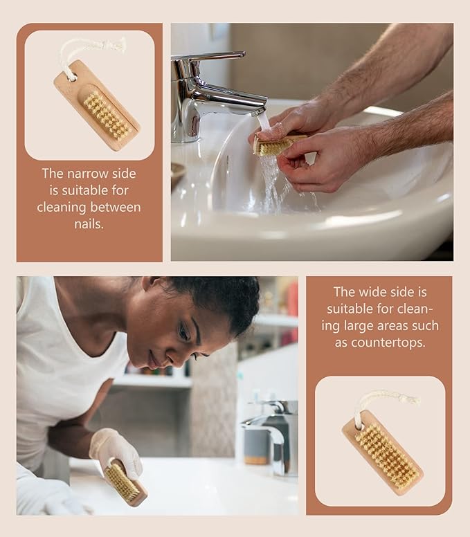 Nail brush for cleaning fingernails,