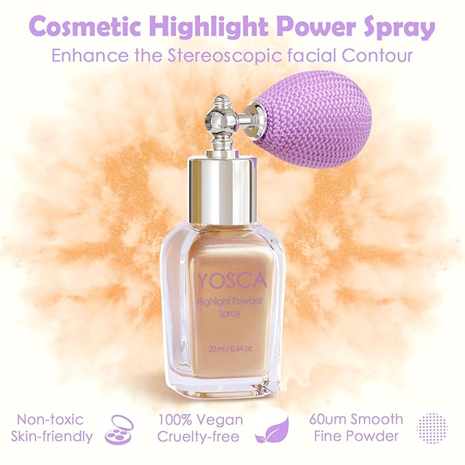 Highlighter Powder Spray, 20ML Cosmetic Grade High Gloss 20ML