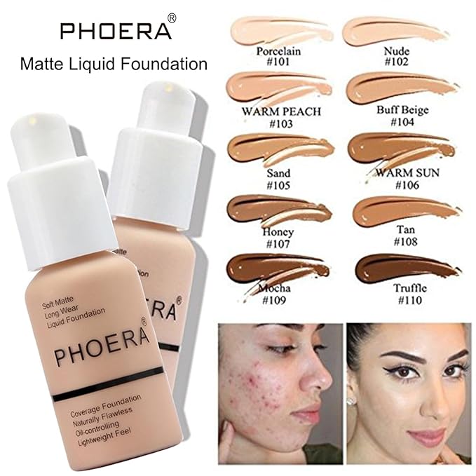 PHOERA Foundation, PHOERA Contour Palette,Shades with Highlighter & 140CC