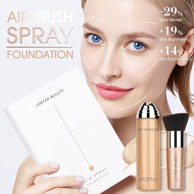 AirBrush Foundation Spray, Silky Mist Foundation Spray Makeup #A06 Pearl