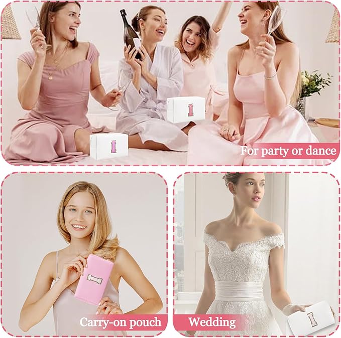 Initial letter patch makeup bag,