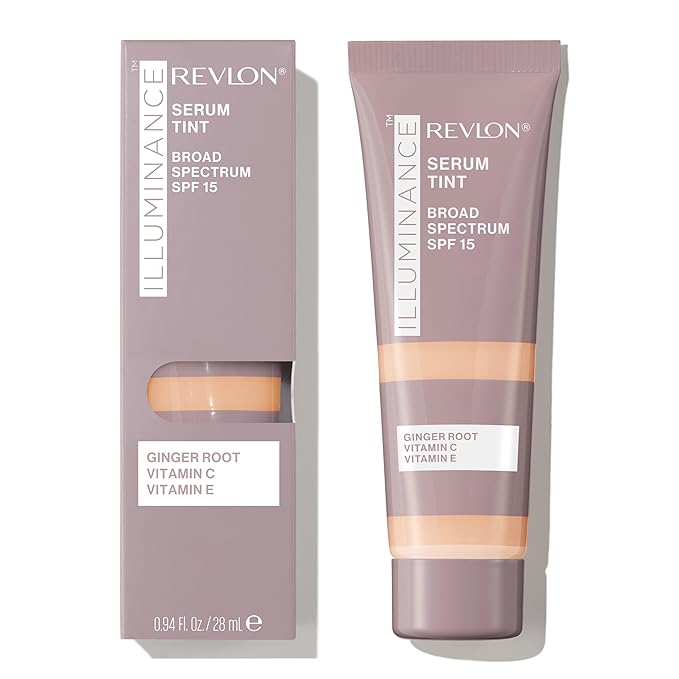 Revlon Illuminance Tinted Serum, Triple Hyaluronic Acid, Evens Out Skin Tone Over Time and Hydrates All Day, SPF 15, 213 Light Natural, 0.94 fl oz.
