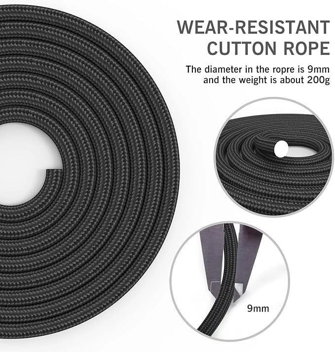 FITMYFAVO Jump Rope Cotton Adjustable Skipping Weighted jumprope