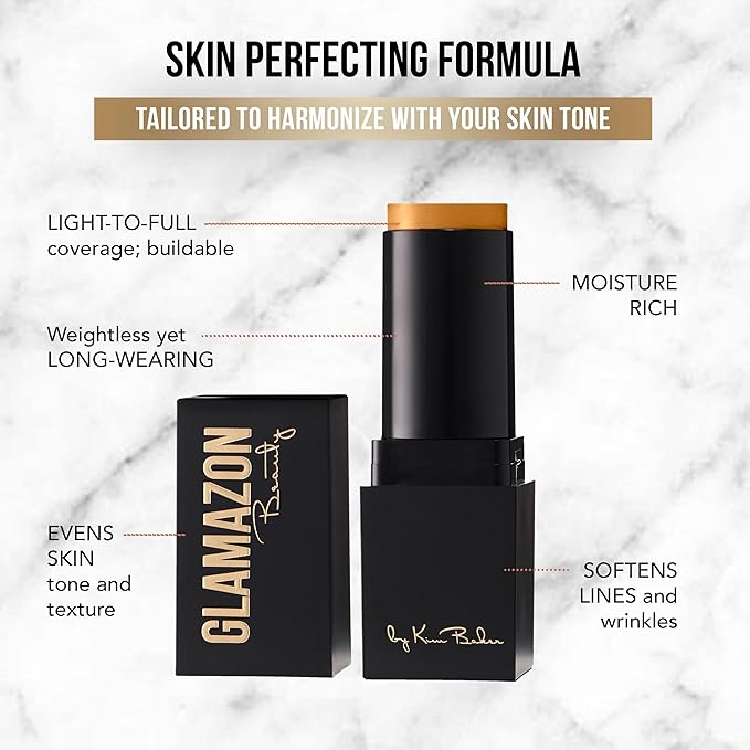 Glamazon Second to None Foundation Stick, Sunkissed Honey, Natural Finish