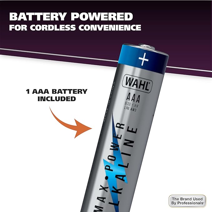 Wahl Clean & Confident Female Battery Pen Trimmer with Rinseable Blades for Eyebrows, Facial Hair, & Light Grooming- Hygienic Grooming & Easy Cleaning with Battery Included - Model 5640-100