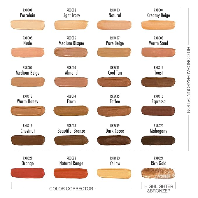 Ruby Kisses HD Concealer & Foundation Flawless Full Makeup (Fawn)