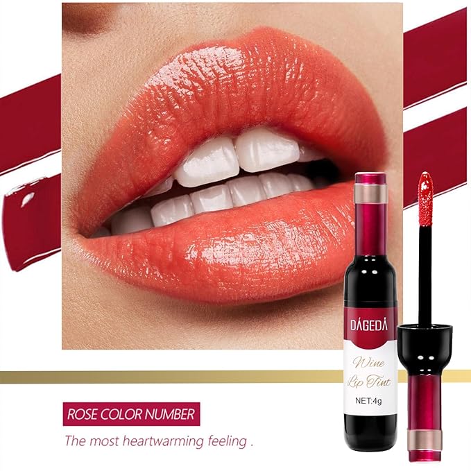 DAGEDA 6Pcs Wine Lip Tint, Lip Tint Stain Lip