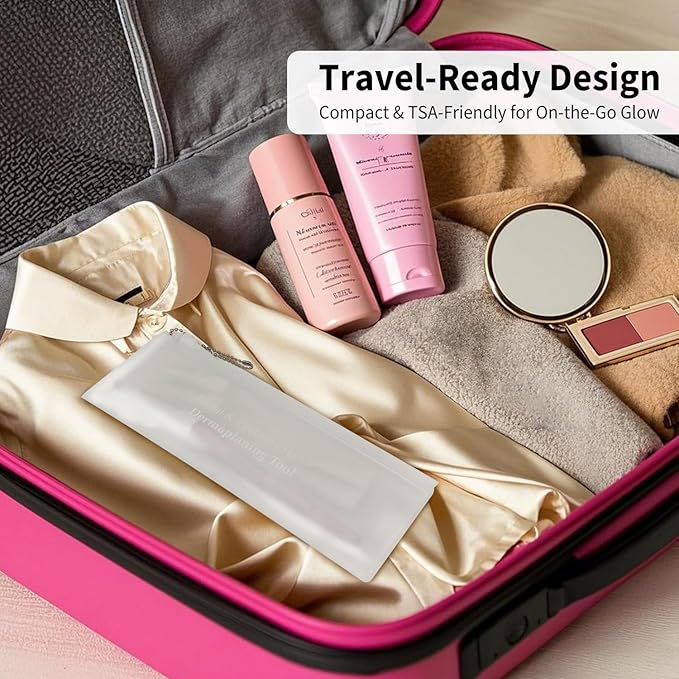 Face Razors for Women, Dermaplane Razor for Women Face, Eyebrow Razor, Facial Razors, Dermaplaning Tool, Reusable Metal Handle with 8 Microblades for Sensitive Skin, Peach Fuzz Remover, Pink