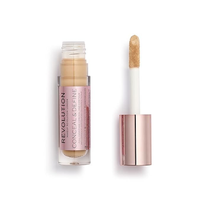 Makeup Revolution Conceal and Define Concealer, Full Coverage 0.7 Fl Oz