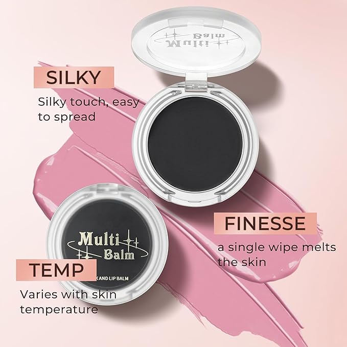 Black Cream Blush, Color Changing Blush For Cheeks & Lips Balm Tint Black Clear Color Change pH Magic Waterproof Gel Cheek Blendable Multi-Use Balm