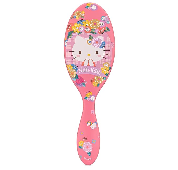 Wet Brush Hello Kitty and Friends Original Detangler Hair Brush, Hello Kitty, Ultra-Soft IntelliFlex Bristles, Easy Detangling For All Hair Types (Wet Dry & Damaged), Women & Men
