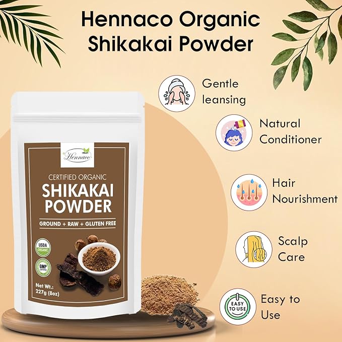 Organic Shikakai Powder| Acacia concinna Powder| Natural Hair (8 OZ) 227 G