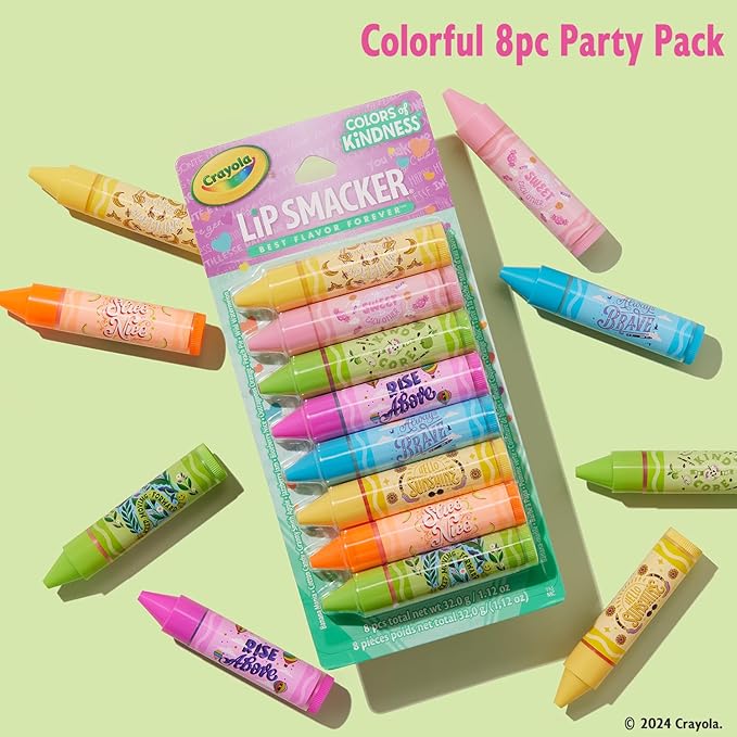 Lip Smacker Crayola Party Pack - 8 Moisturizing Lip