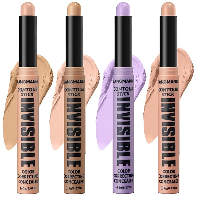 LANGMANNI Multi-Use Face Contour Stick,Highlighter & Concealer Stick,