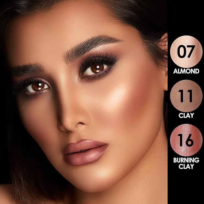 FOCALLURE 3 Pcs Cream Contour Sticks,Shades with Highlighter Finishing Makeup,MEDIUM