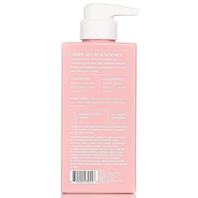 MEDIX Retinol Body Lotion + Hyaluronic Acid Cream Body Moisturizer Skincare Set | Hydrating + Firming Body Lotion For Improving The Look Of Stretch Marks, Sagging, & Crepey Skin, 2pc Set