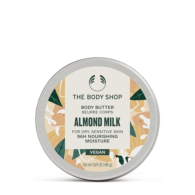 The Body Shop Almond Milk Body Butter – Hydrating & Moisturizing Skincare for Dry and Sensitive Skin – Vegan – 1.7 oz