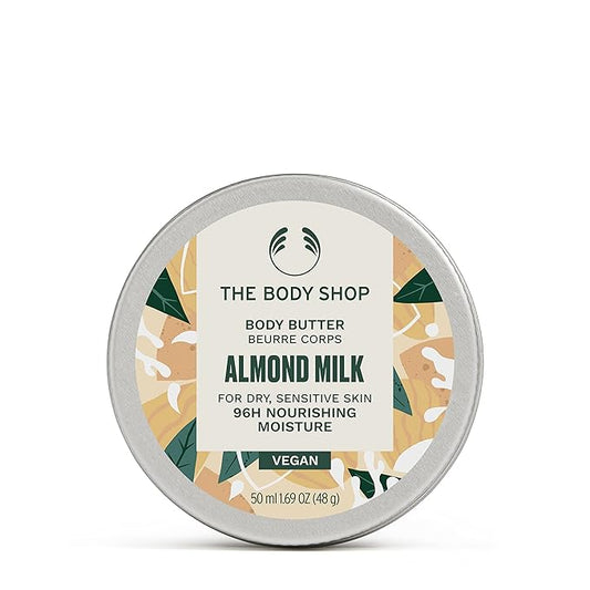 The Body Shop Almond Milk Body Butter – Hydrating & Moisturizing Skincare for Dry and Sensitive Skin – Vegan – 1.7 oz