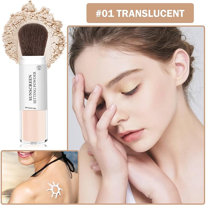 Mineral Sunscreen Setting Powder Mineral Brush Powder SPF