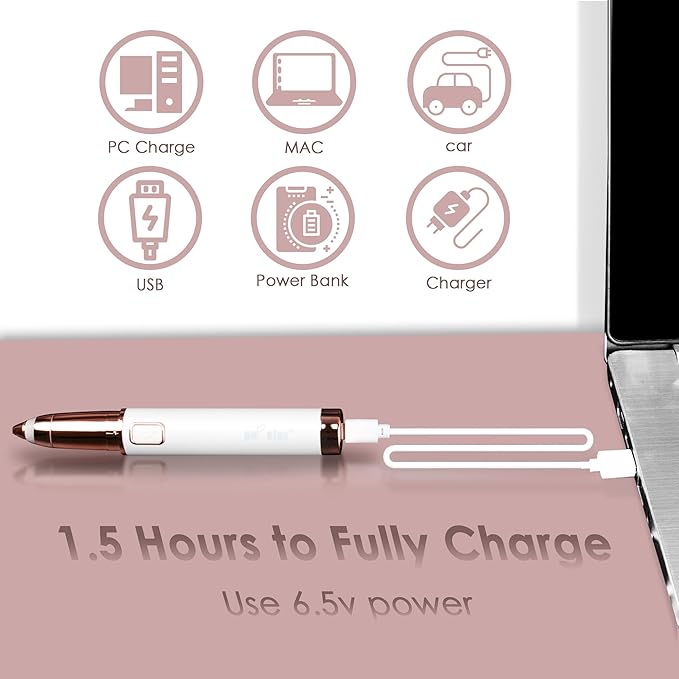 gurelax Electric Eyebrow Razor for Women,Eyebrow Hair Remover, Painless Eye Brow Trimmer Shaper with LED Light, USB Rechargeable, Eye Brow and Face Epilator as Stockings Stuffers
