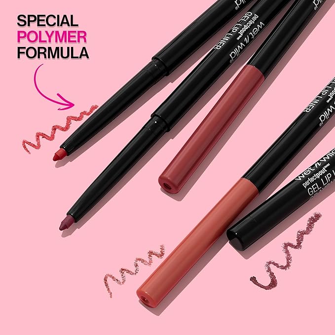 wet n wild Perfect Pout Matte Retractable Gel Lip Liner Pencil, Rich Creamy Long Lasting Color, Well-Defined and Flawless Application, Vegan & Cruelty-Free - Purple Lay Down the Mauves