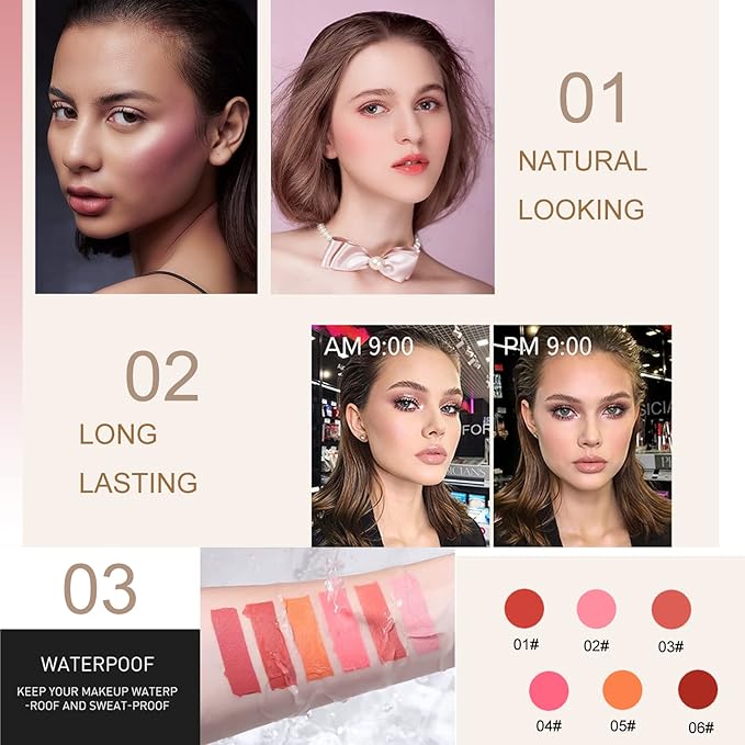 Pink Liquid Blush Makeup, Liquid Blush for Cheeks, Fl Oz(02#)