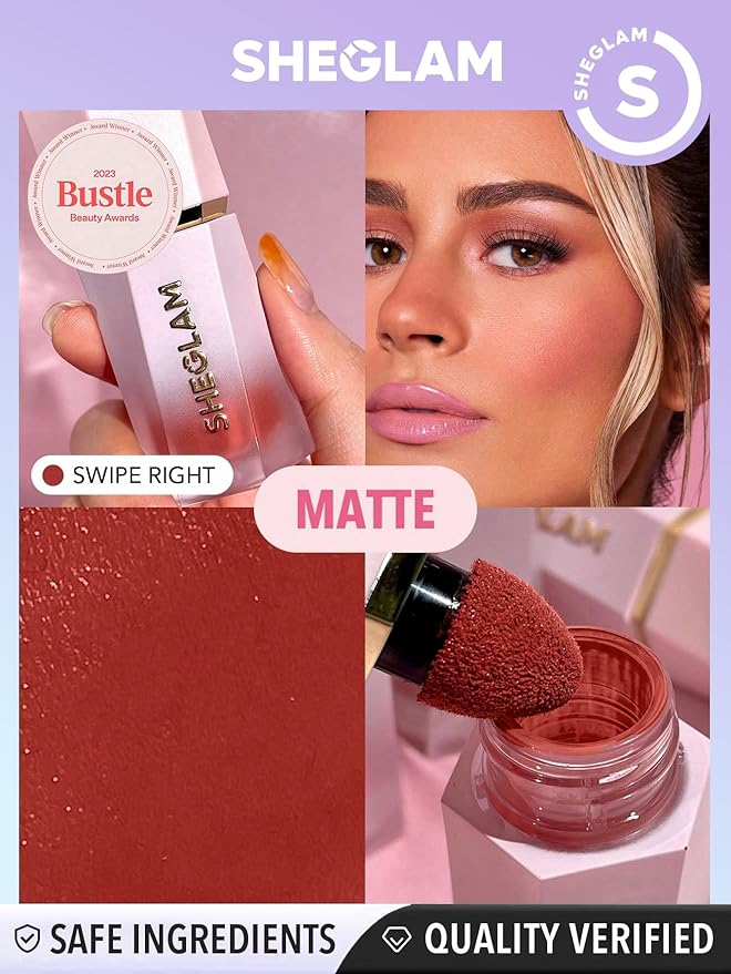 SHEGLAM Color Bloom Liquid Blush Makeup for Cheeks Swipe Right