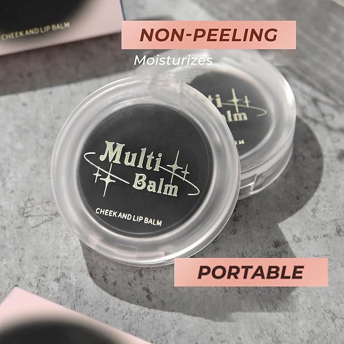 Black Cream Blush, Color Changing Blush For Cheeks & Lips Balm Tint Black Clear Color Change pH Magic Waterproof Gel Cheek Blendable Multi-Use Balm